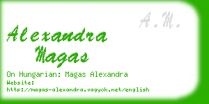 alexandra magas business card